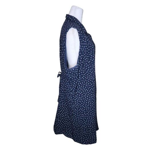 ModCloth Retro Sleeveless Summer Tent Dress Floral Womens Size 26 Navy Blue - Picture 2 of 8